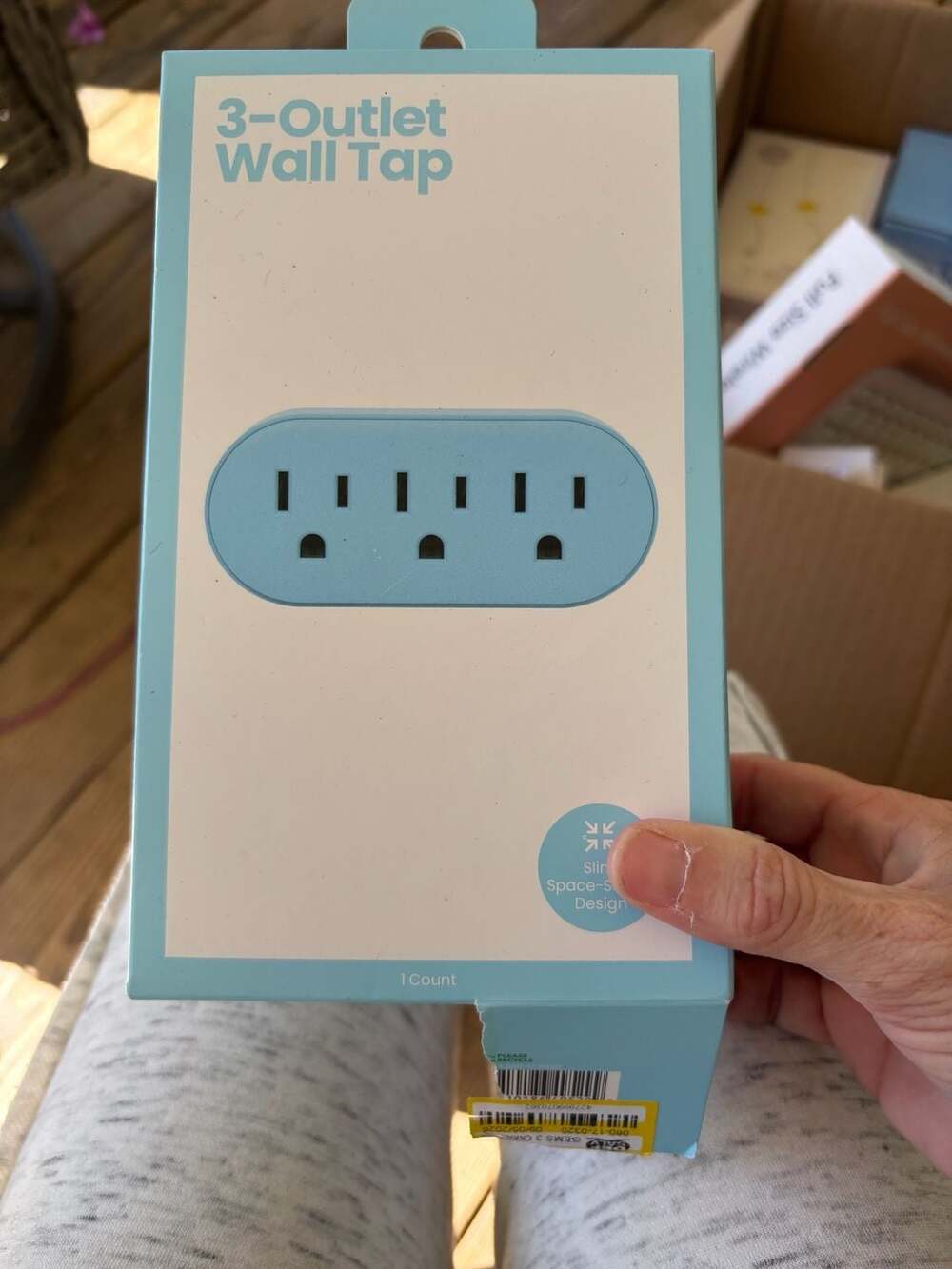 3-Outlet Wall Tap Blue Slim Space-Saving Design